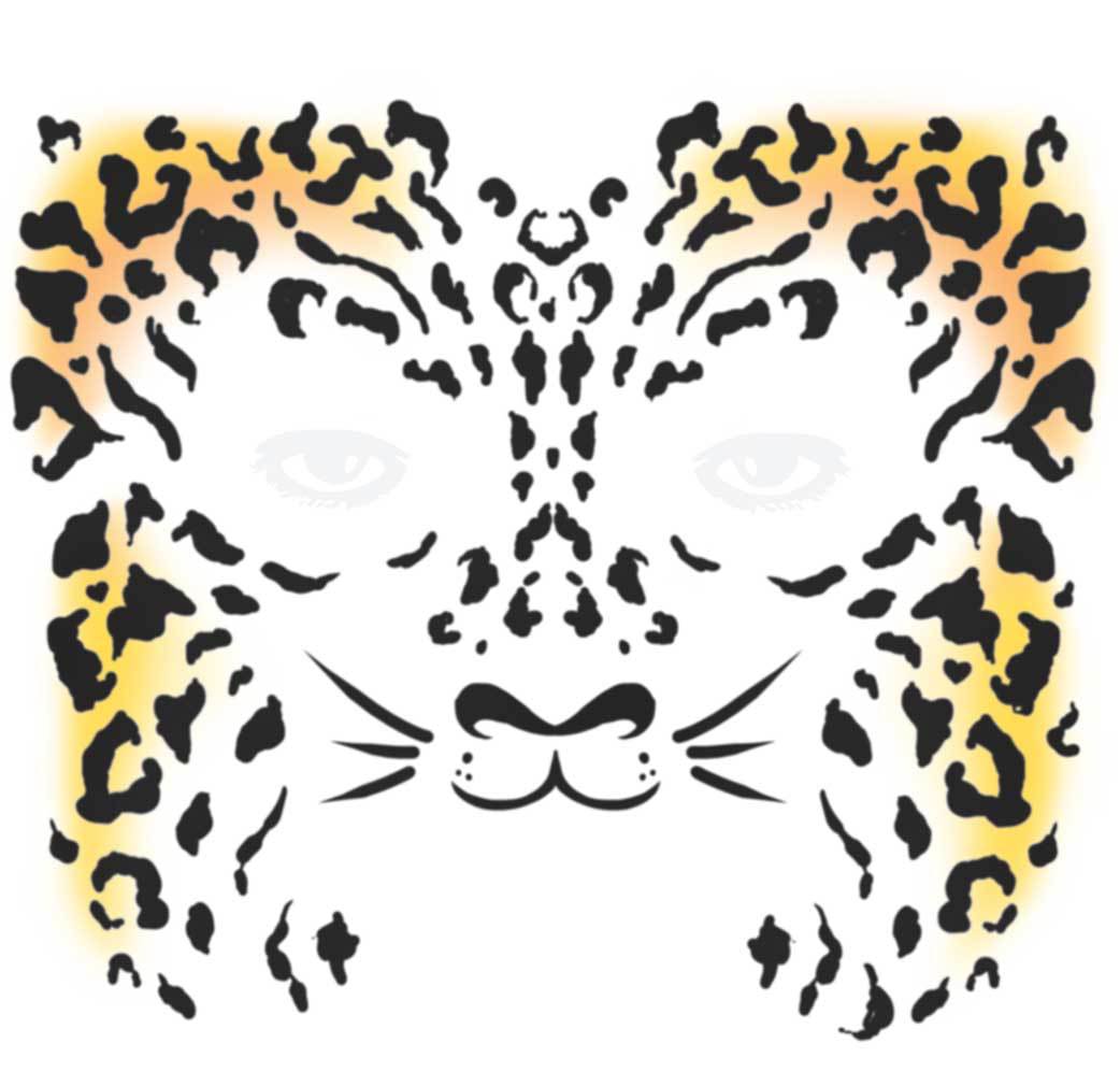 Tinsley Cheetah Face Temporary Tattoo
