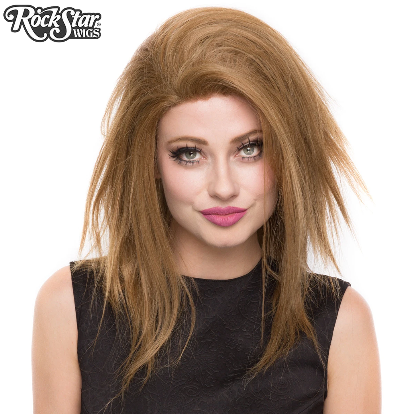 Lace Front Layered Yaki 18in Coffee Latte Wig