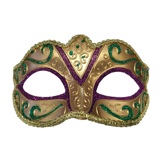 Mardi Gras Mask - Gold