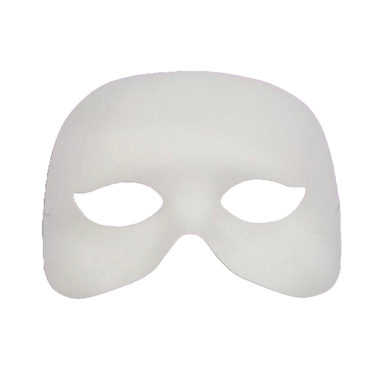 White Cocktail Half Mask