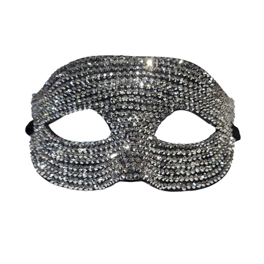 Silver Rhinestone Mask