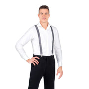 Silvery Sparkly Suspenders