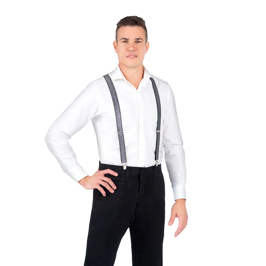 Silvery Sparkly Suspenders