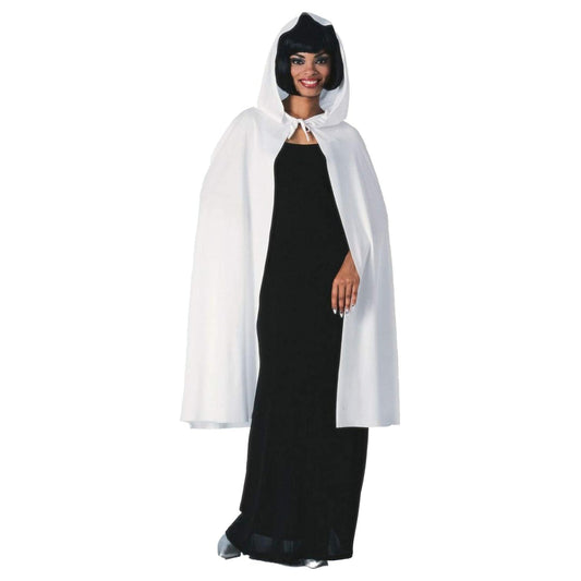 45'' White Hooded Cape