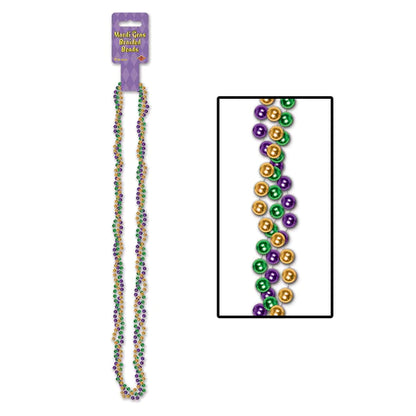 Braided Mardi Gras Beads