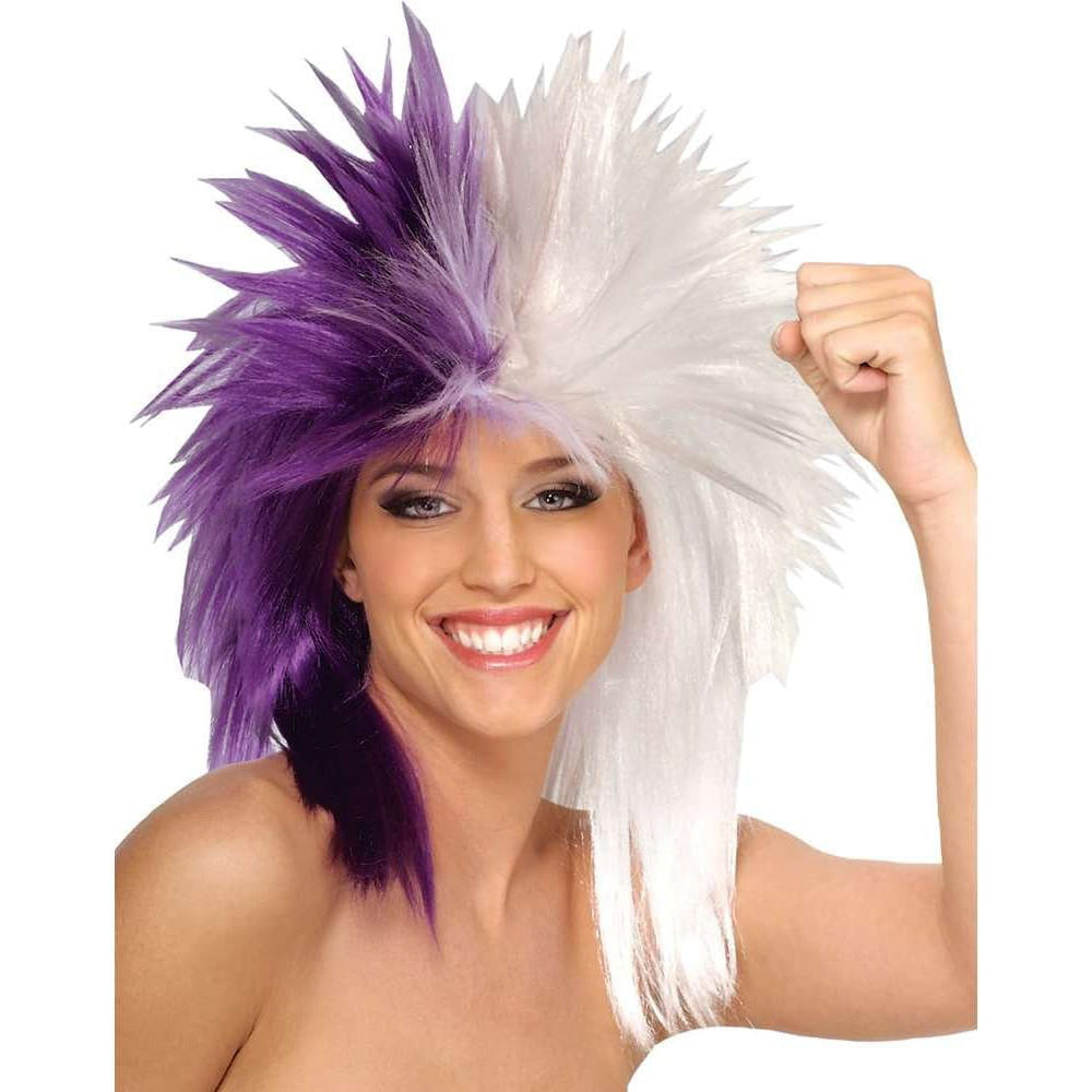 Purple White Fanatics Wig