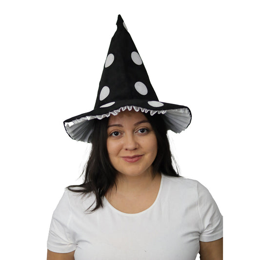 Black & White Cottage Core Witch Hat