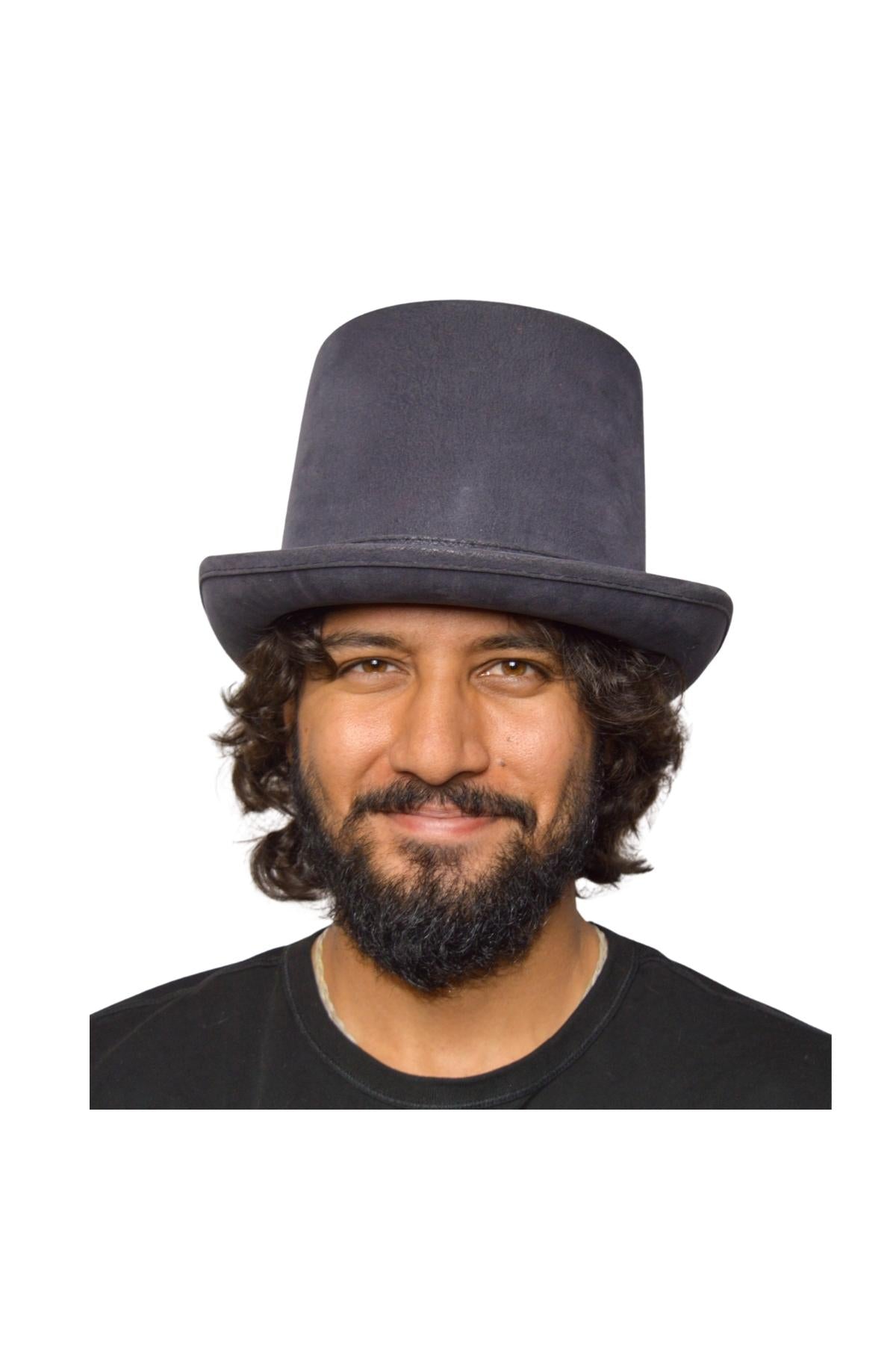 Leatherlike Top Hat Grey