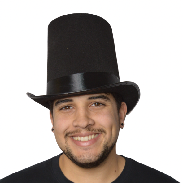 Leatherlike Top Hat Black