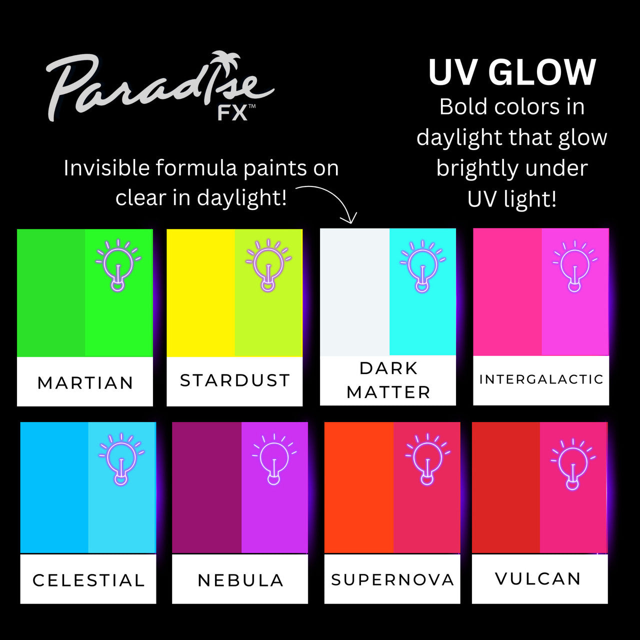 Paradise Neon Face Paint Palette