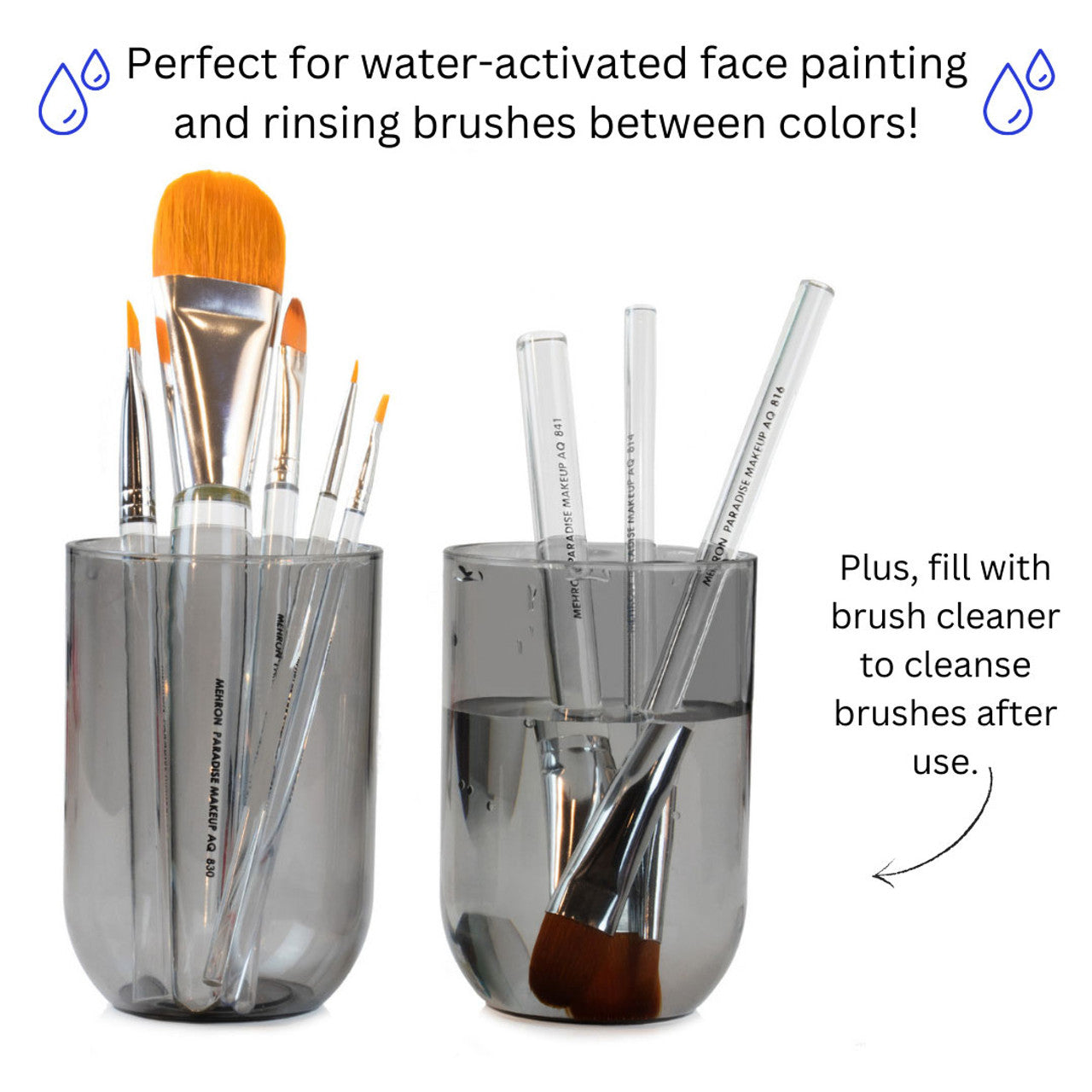 Mehron Paradise 8 pc Brush Set & Holder