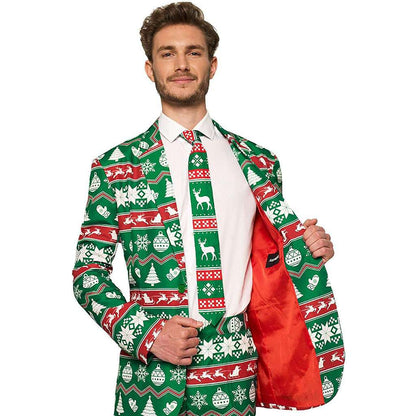 Green Nordic Christmas Suit