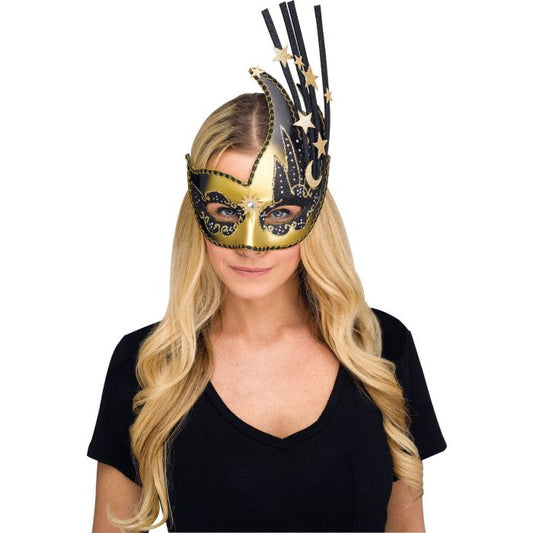 Celestial Black and Gold Mask