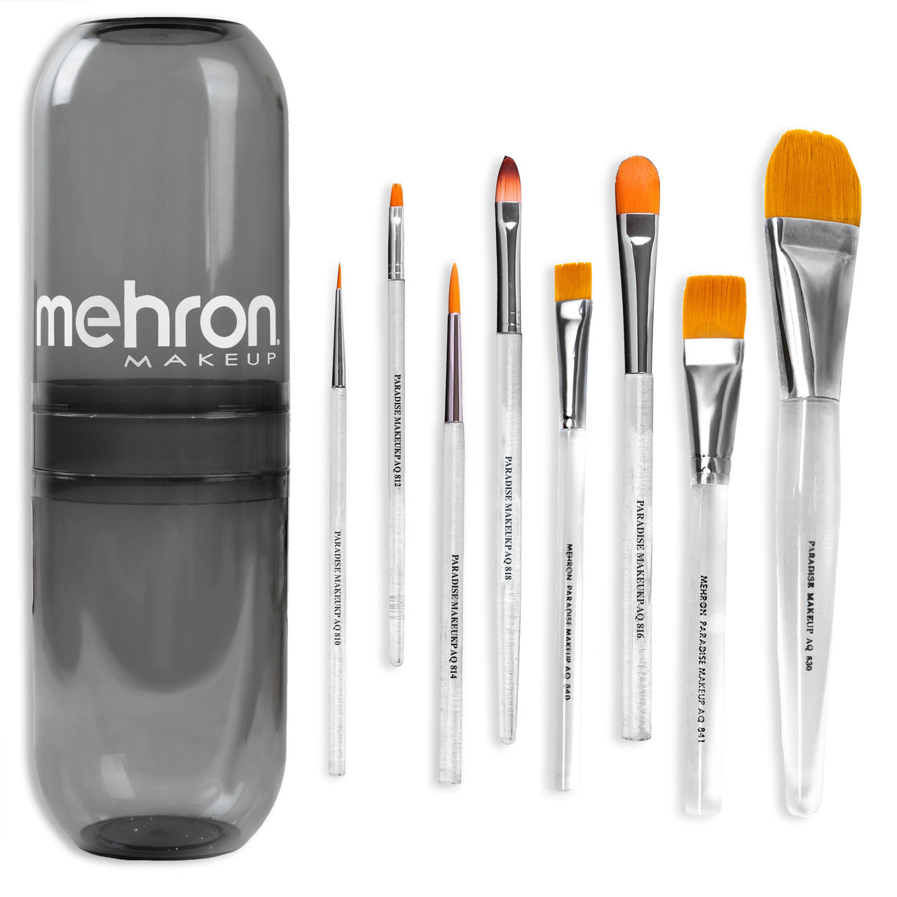 Mehron Paradise 8 pc Brush Set & Holder