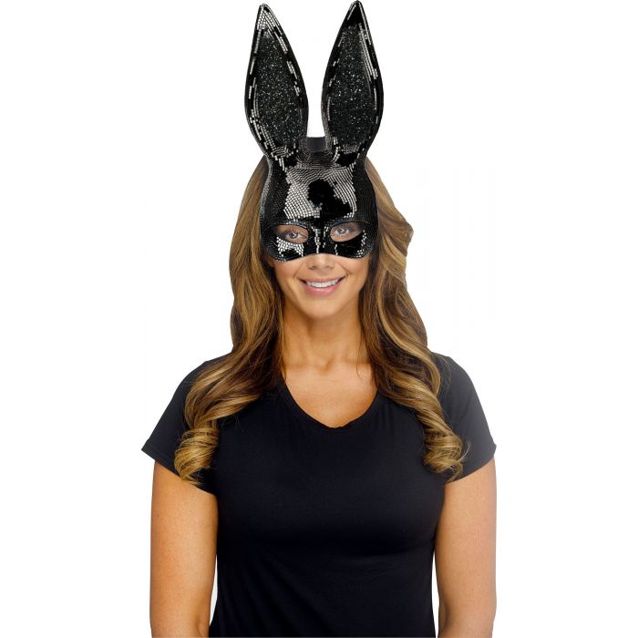 Mirror Bunny Mask Black