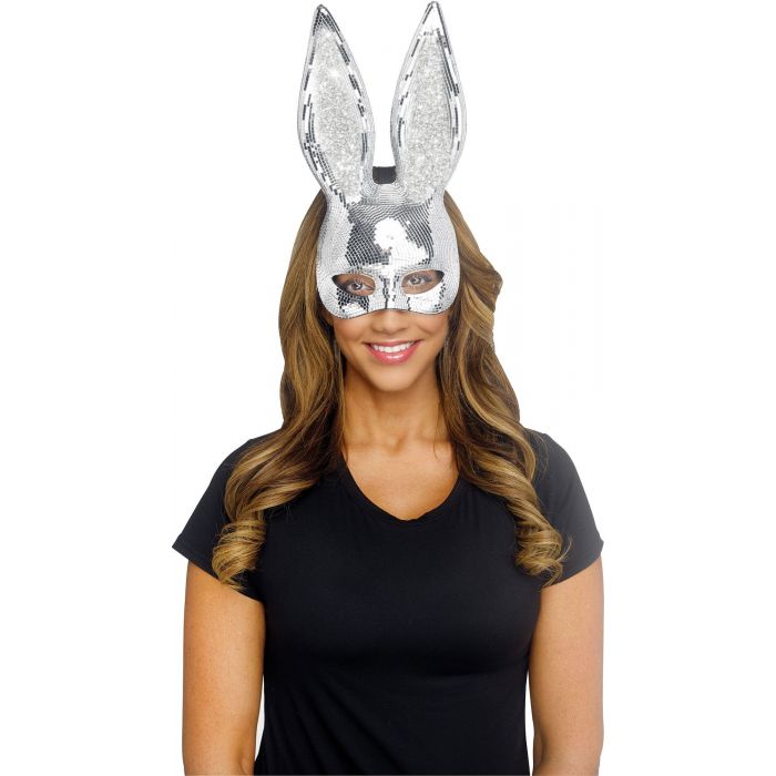 Mirror Bunny Mask Silver