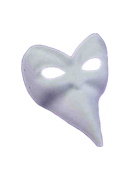Long Nose Mask - White