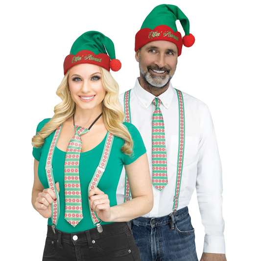 Green and Red Holiday Suspender Kit