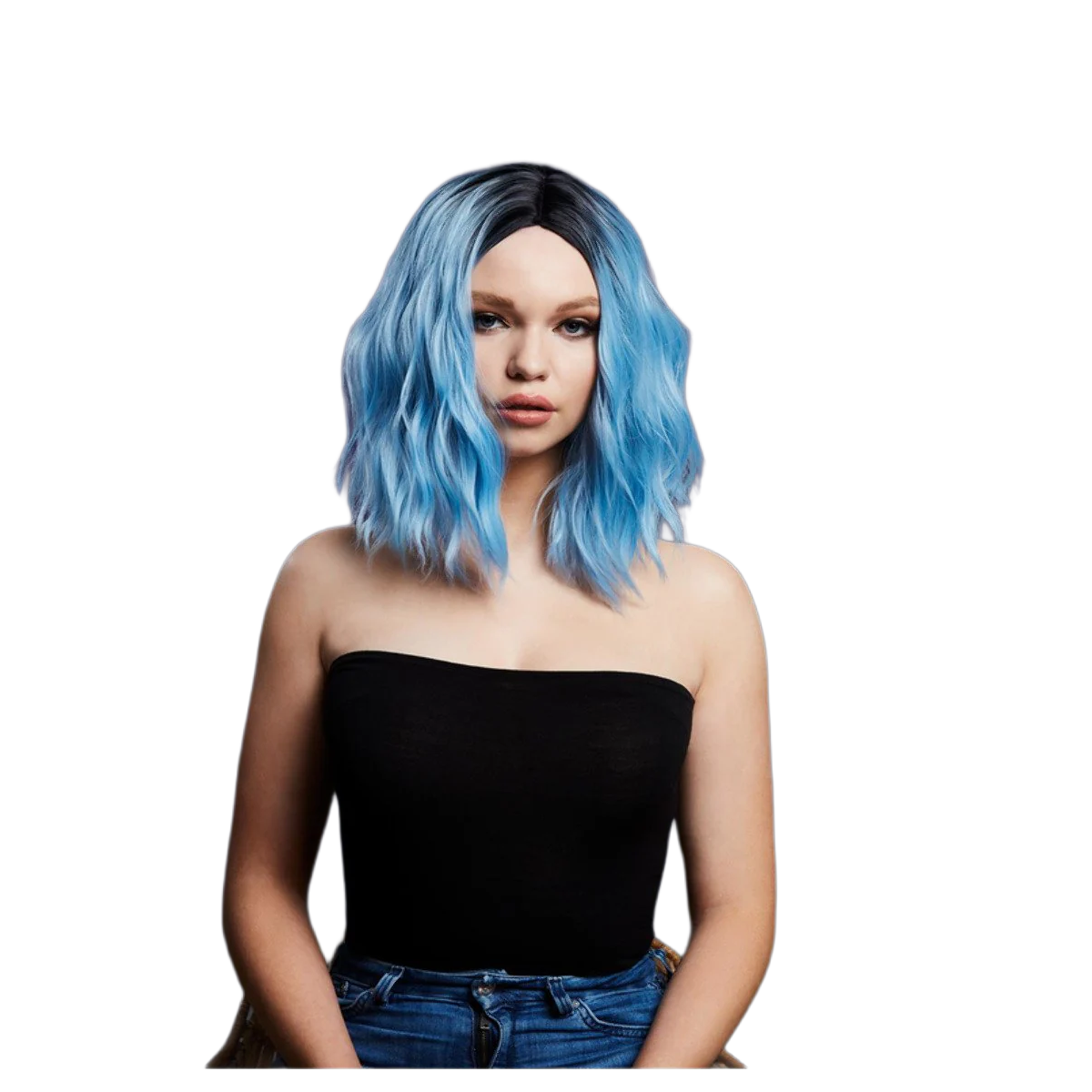 Fever Cara Two-Tone Baby Blue Wig