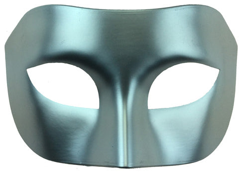 Metallic Silver Plastic Mask