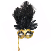 Black and Gold Lorgnette Mask