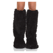Black Furry Boot Covers