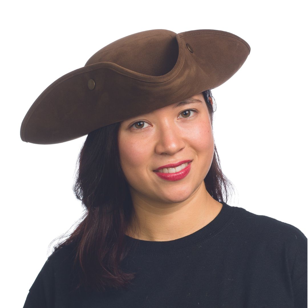 Leather Like Pirate Hat Brown