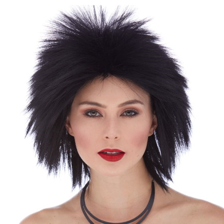 Short Black Rocker Wig