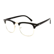 Retro Horn Rimmed Glasses - Black