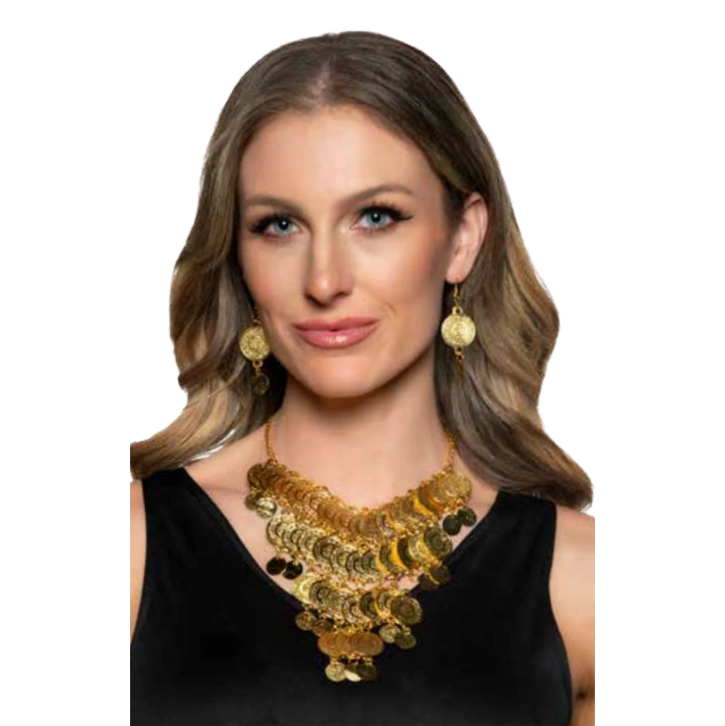 Coin Necklace & Earrings Set