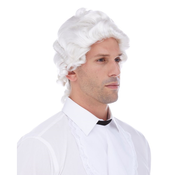 Colonial Man Wig - White
