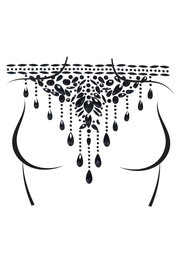 Black Masquerade Choker Body Jewels