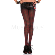 Black/Red Checkered Spandex Tights