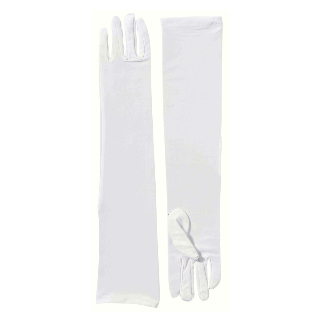Child Long White Gloves