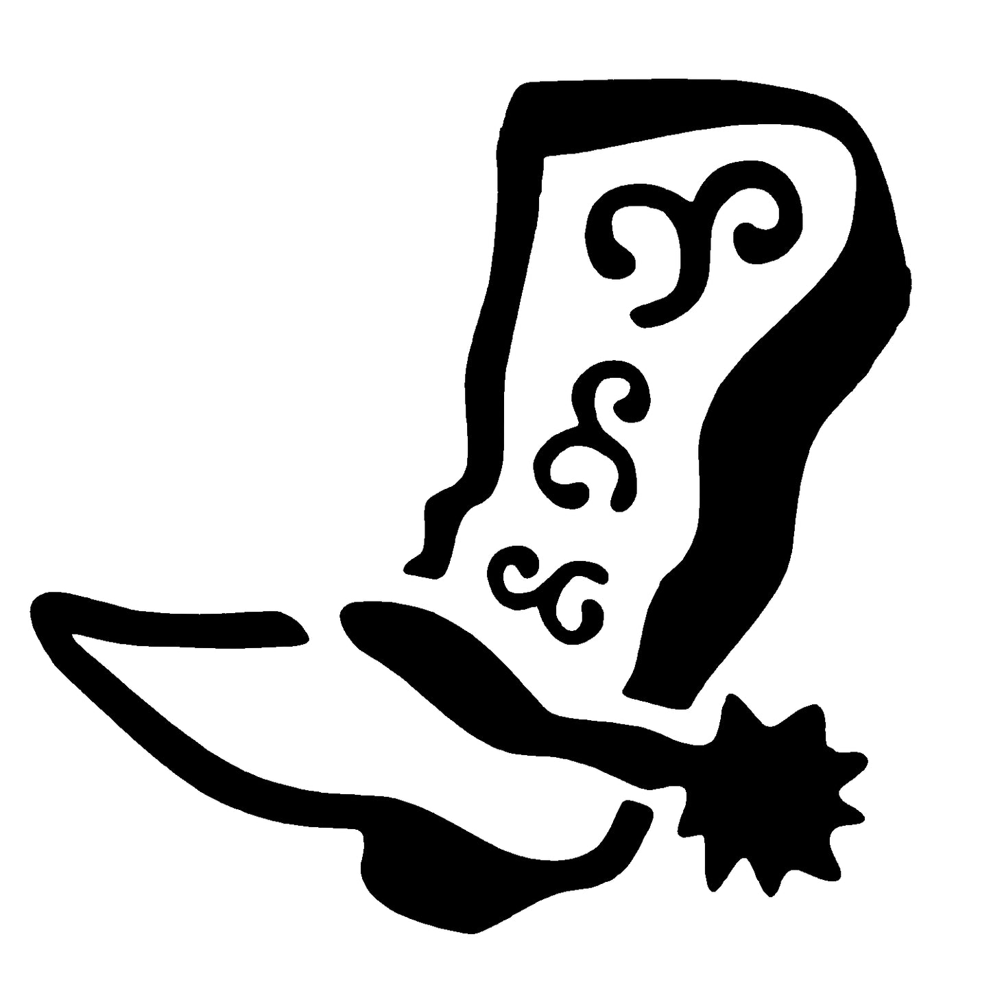 Cowboy Boot Adhesive Stencil