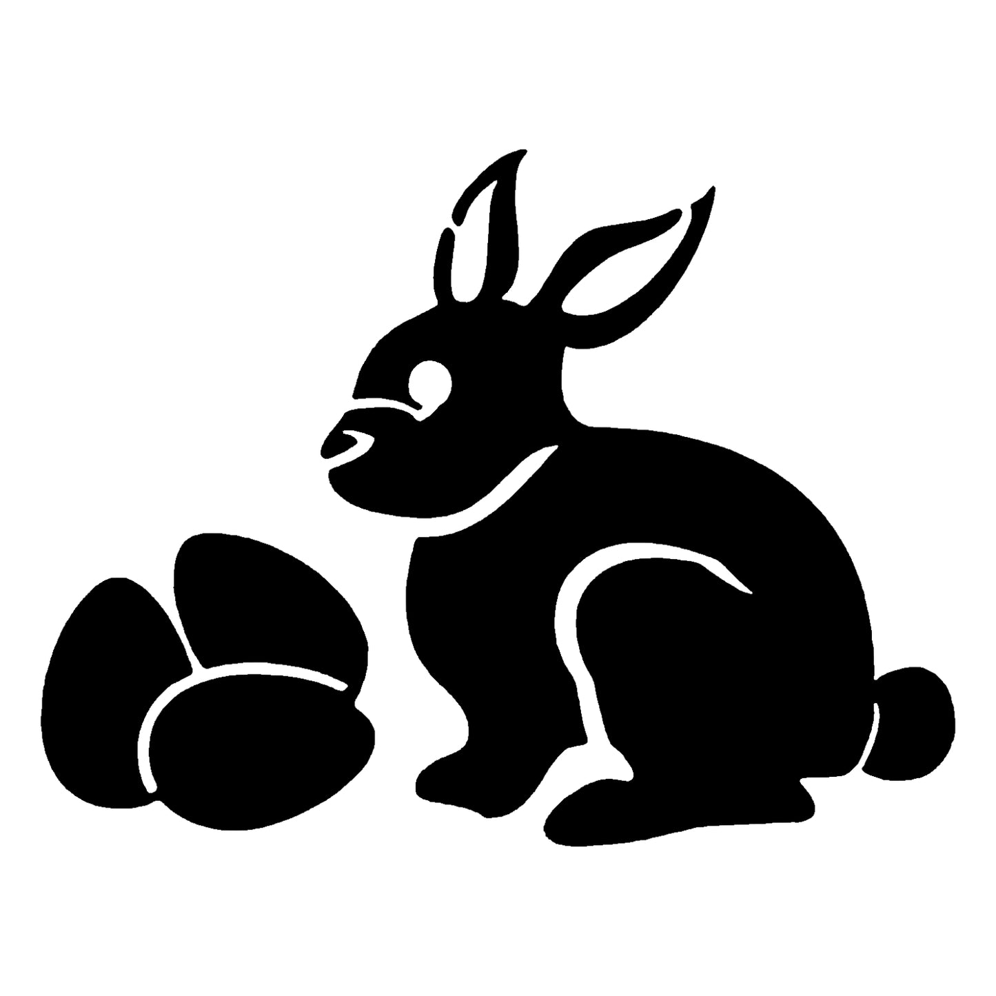 Easter Rabbit with Eggs Adhesive Stencil