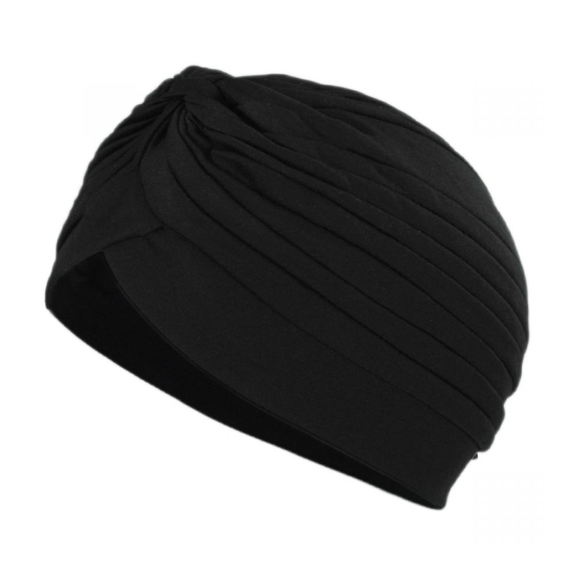 Flapper Vintage Pleated Turban - Black
