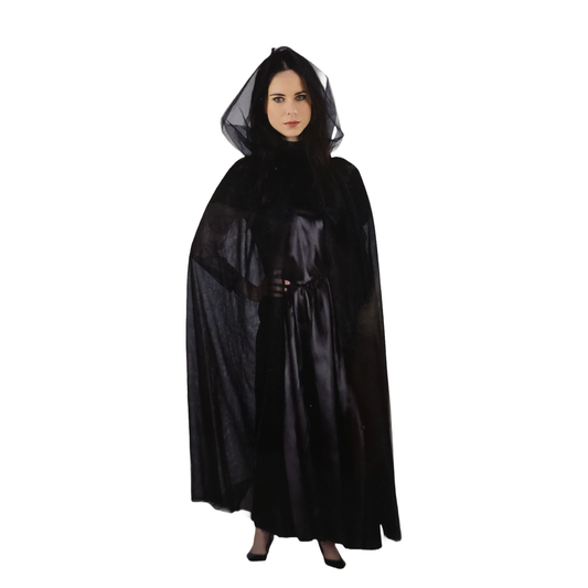 Flowing Witch Cape Black