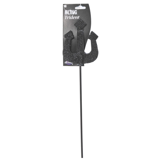 Mini Black Rhinestone Pitchfork