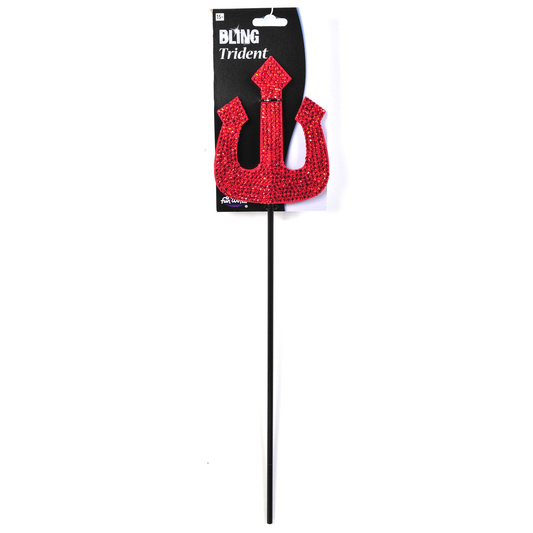 Mini Red Rhinestone Pitchfork