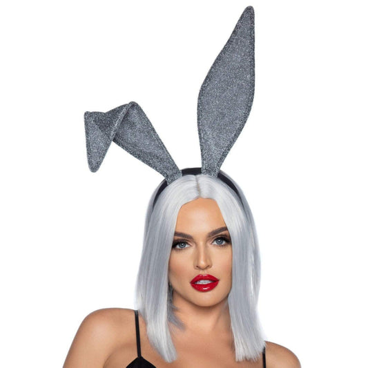 Silver Glitter Bunny Ears
