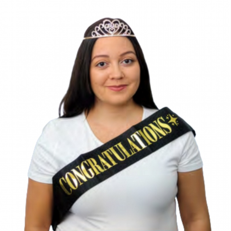 Grad Crown and Sash
