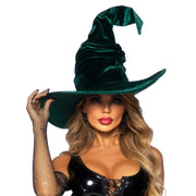 Green Velvet Witch Hat