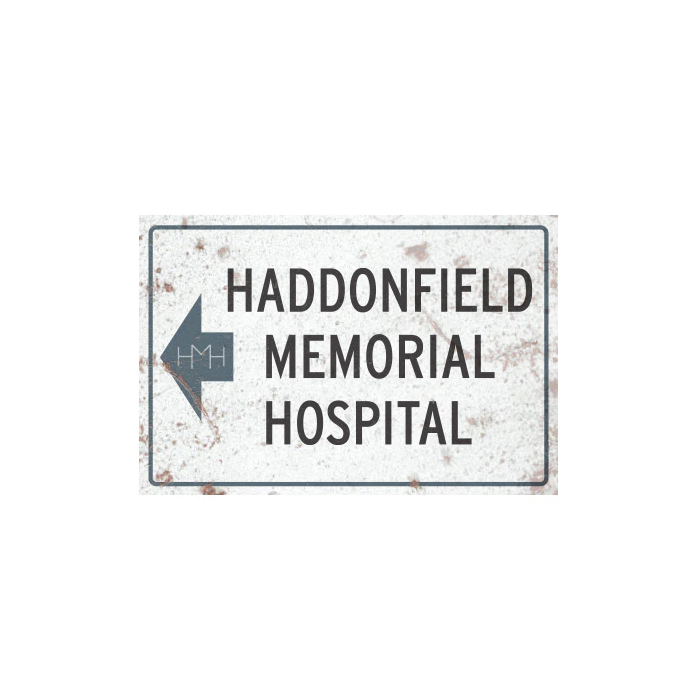 Haddonfield Lettering Haddonfield Memorial Hospital Sign β Costume & Make Up Shop