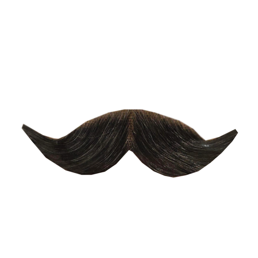Human Hair Debonair Moustache Grey