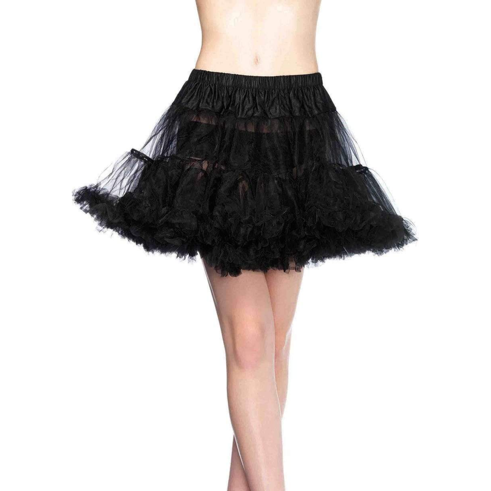 Layered Tulle Petticoat Black