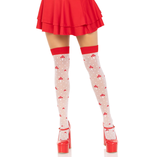 Magic Mushroom Thigh Highs