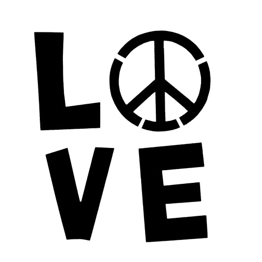 Peace Love Adhesive Stencil