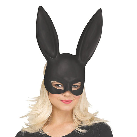 Matte Black Bunny Mask