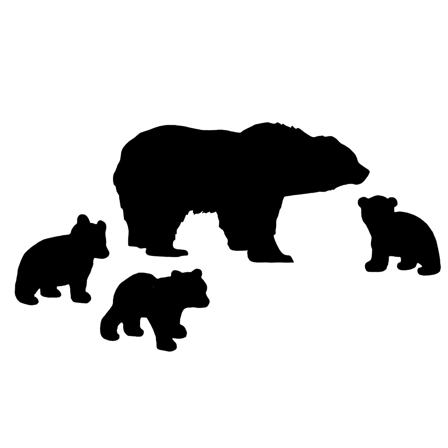 Mama Bear with Cubs Adhesive Stencil